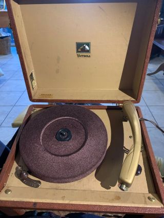 Vintage Rca Victor Victrola Portable Record Player