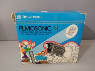 Vintage Bell & Howell Filmosonic 8 Sound Movie Camera 1235 - Complete
