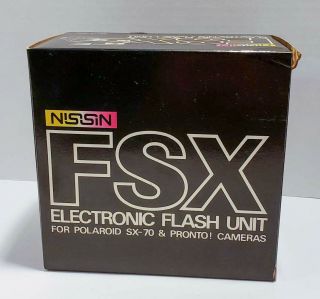 Nissin Fsx Electronic Flash Unit For Polaroid Sx - 70 & Pronto Box
