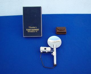 Vintage Mamiya 16 Spy Camera / Case & Flash Equipment With Box