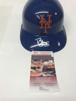 Darryl Strawberry Signed York Mets Full - Size Batting Helmet (jsa)