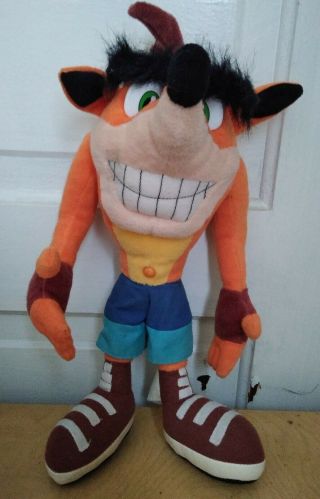 Vintage Crash Bandicoot Plush Stuffed Toy Universal Studios 22 " 2001