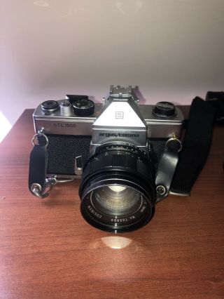 Argus/cosina Stl1000 35mm Slr Film Camera Cosinon 50mm F1.  8 Lens,  Leather Case