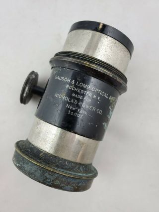 Vintage Bausch & Lomb Optical Co.  For Nicholas Power Adjustable Projector Lens