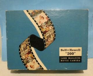 Vintage Bell & Howell 16mm Movie Camera With Telephoto Lense And Box