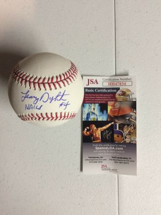 Lenny Dykstra Autograph Signed Omlb Inscribed Nails Baseball Jsa