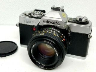 Minolta Xg - 7 35mm Slr Film Camera W/ Md 50mm F1.  7 Lens Ex Cond -
