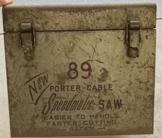 Vintage Porter Cable Speedmatic 89 Steel Case Metal