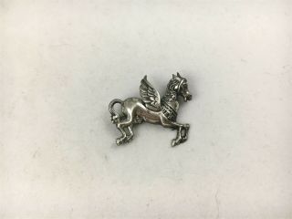 Vintage Signed Beau Sterling Silver 925 Winged Pegasus Pin/brooch