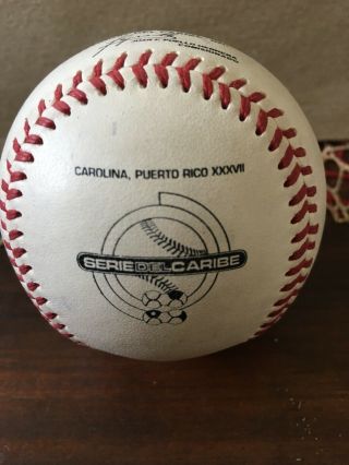 Official 2007 Carolina Serie Del Caribe Game Baseball Signed Juan Gonzalez