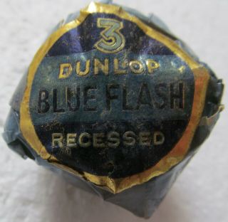 Vintage Wrapped Dunlop Blue Flash Dimple Golf Ball Wrapper And Tight