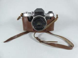 Vintage Praktica Nova B 35mm Slr Film Camera Carl Zeiss Jena 2.  8/50 Lens & Case