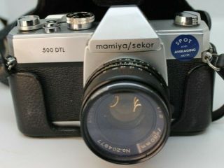 Mamiya Sekor 500 Dtl Camera With 50mm 1:2 Lens 35mm Vintage