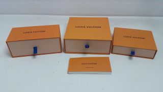Three Vintage Louis Vuitton Empty Gift Boxes