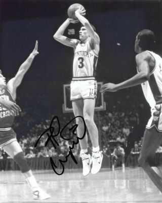 Kentucky Wildcats 3 Rex Chapman Signed Autographed Basketball 8x10 Photo