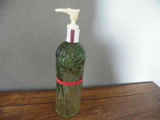 Vintage Avon ASPARAGUS & COB OF CORN Glass BOTTLE LOTION/SOAP DISPENSER/Works 2