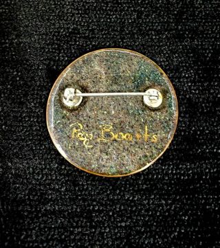 Vintage Brooch Pin Artist Signed Peg Boarts Enamel Copper Mid Century Modern 2