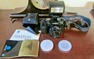 Minolta Maxxum 9000 35mm Auto Focus Slr Camera W 1:1.  7 50mm Af Prime Lens,  More