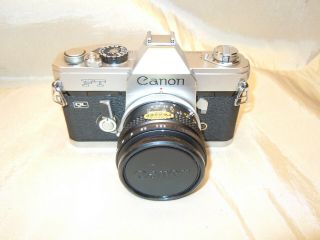 Vintage Canon Ft 35mm Film Camera W/ Canon Fl 35mm F/3.  5 Lens
