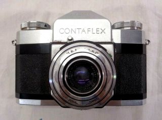 :zeiss Ikon Contaflex 35mm Film Slr Camera W/ Tessar 45mm F2.  8 Lens -