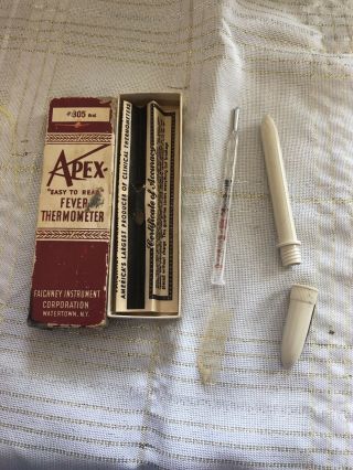 Vintage Apex By Faichney Medical Oral Fever Thermometer