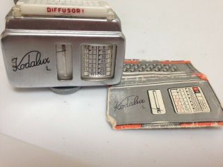 Vintage Kodalux Light Exposure Meter With Case And Pamphlet