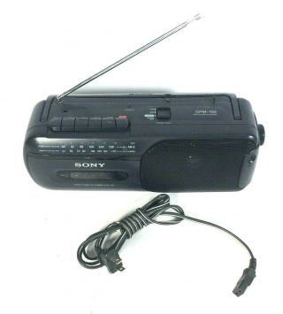 Sony Cfm - 155 Mini Vintage Boombox Radio Am Fm Cassette Player Recorder
