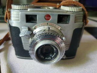 Vintage Kodak Signet 35 Camera W/ Brown Leather Case,  More
