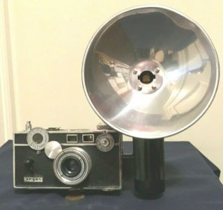 Vintage Argus C3 35mm Film Camera " Brick " With Flash Attachment