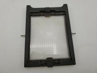Unknown Fit Vintage Graflex Ground Glass Spring Back 4x5 W/ Prongs