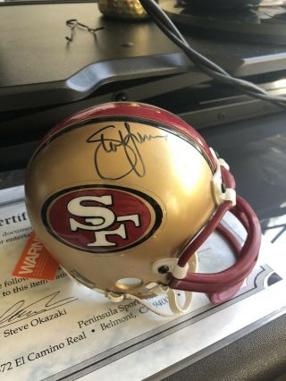Steve Young Signed San Francisco 49ers Mini Helmet