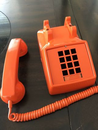 Vintage Orange Stromberg Carlson Push Button Phone Parts