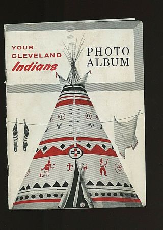 1957 Cleveland Indians Sohio Photo Album Complete 18 Player Photographs Vintage