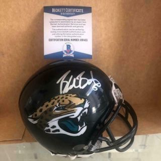 Blake Bortles Jacksonville Jaguars Signed Auto Mini Helmet Beckett U89455