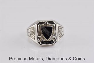Vintage Bale Sterling Silver 1969 Vjhs Scales Of Justice Class Ring 925 Sz: 6