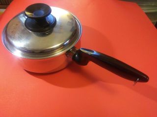 Vintage Deluxe Permanent Stainless Steel Multicore 1.  5 Qt Pot W\steam Dial Lid