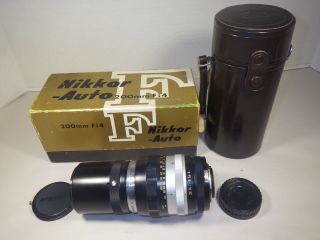 Nikon Nikkor Auto 200mm F/4 Lens Non - Ai With Front & Rear Caps & Box In Exl Cond