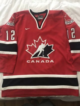 2002 Jarome Iginla Team Canada Nike Hockey Jersey Xl