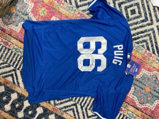 Puig Signed Majestion La Dodgers Jersey With And Tags
