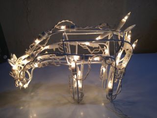 Reindeer Mini Light Sculptures Vintage Indoor 35 Lights 12 