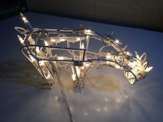 Reindeer Mini Light Sculptures Vintage Indoor 35 Lights 12 