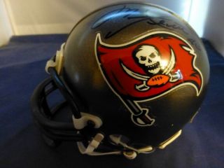Mike Alstott Signed Mini Helmet With Case And