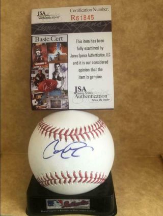 Carlos Correa Houston Astros Signed Autographed M.  L.  Baseball Jsa R61845