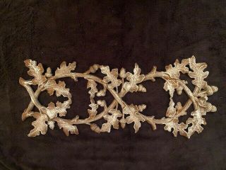 Vintage Cast Iron Salvage Wall Door Or Window Accent Oak Leaf And Acorn Pattern