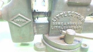 Vintage - - Littlestown No 25 - - 3 - 5/8 " Swivel Bench Vise - - Anvil End - - Littlestown Pa