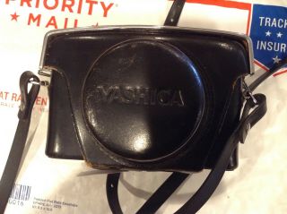 Vintage Yashica Minister - D 35 Mm Film Camera W/ Leather Case