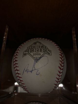 Ryan Howard Signed Philadelphia Phillies 2008 World Series Baseball (toning)