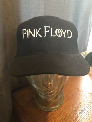 Vtg 90s Pink Floyd Concert Tour Hat Division Bell 1994 Brockum Black Snapback