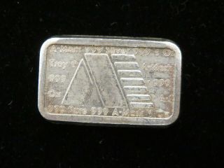 Vintage 1981 A Mark 1 Oz Silver Ignot Z656
