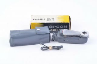 Boxed Topcon Flash Gun Reflector Model I,  Sync Cord,  Case